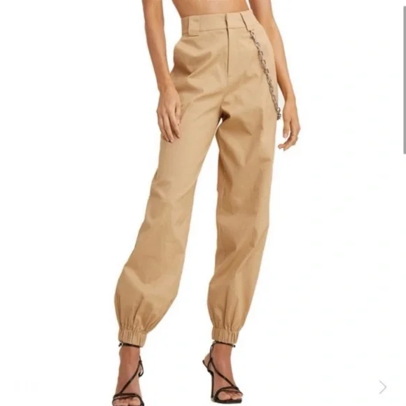 I.AM.GIA Tan Women's Joggers with Chain Detail - Picture 2 of 3